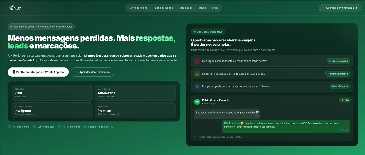 Kira Connect — WhatsApp Bot com IA para empresas